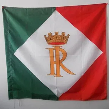 DRAPEAU PRÍ?SIDENT Í?MÍ?RITE DE LA RÍ?PUBLIQUE ITALIENNE 90x90cm - DRAPEAU PRÍ?SIDENTIEL D\'ITALIE 90 x 90 cm Fourreau pour hampe