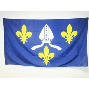 DRAPEAU COMTÉ DE SAINTONGE 90x60cm - DRAPEAU DE SAINTONGE 60 x 90 cm Fourreau pour hampe