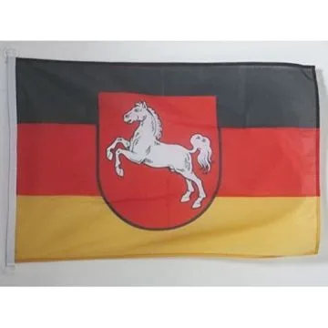 PAVILLON NAUTIQUE BASSE-SAXE 45x30cm - DRAPEAU DE BATEAU NIEDERSACHSEN - LAND ALLEMAGNE 30 x 45 cm