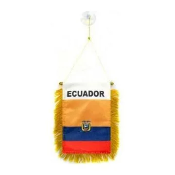 FANION EQUATEUR 15x10cm - Mini drapeau ÉQUATORIEN 10 x 15 cm spécial voiture - Bannière