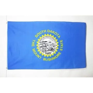 DRAPEAU DAKOTA DU SUD 150x90cm - DRAPEAU ETAT AMÍ?RICAIN - USA - ETATS-UNIS 90 x 150 cm Polyester léger
