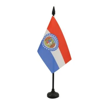 DRAPEAU DE TABLE MISSOURI 15x10cm - PETIT DRAPEAUX DE BUREAU ETAT AMÉRICAIN - USA - ETATS-UNIS 10 x 15 cm