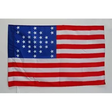 Drapeau Etats-Unis Bataille de Fort Sumter 1861 90x60cm - Drapeau de la Guerre de Sécession 60 x 90 cm Fourreau pour hampe