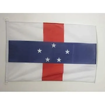 PAVILLON NAUTIQUE ANTILLES NÍ?ERLANDAISES 45x30cm - DRAPEAU DE BATEAU HOLLANDAIS 30 x 45 cm