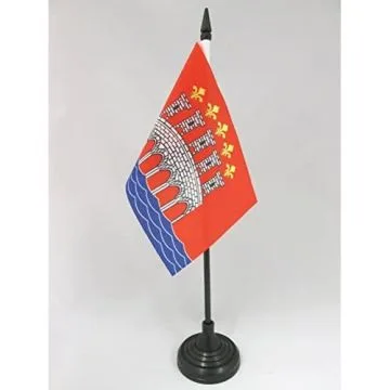 DRAPEAU DE TABLE LOT 15x10cm - PETIT DRAPEAUX DE BUREAU DÉPARTEMENT LOTOIS 10 x 15 cm