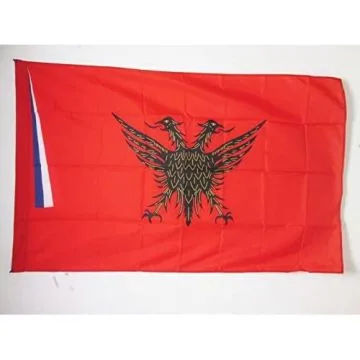 DRAPEAU RÍ?PUBLIQUE DE KORÍ?A 1916-1920 150x90cm - DRAPEAU KORITSA - ALBANIE 90 x 150 cm Fourreau pour hampe