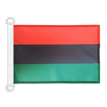 Pavillon nautique Afro-américain 45x30 cm Anneaux Plastiques
