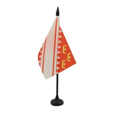 DRAPEAU DE TABLE ALSACE 15x10cm - PETIT DRAPEAUX DE BUREAU ALSACIEN - PROVINCE D\'ALSACE 10 x 15 cm
