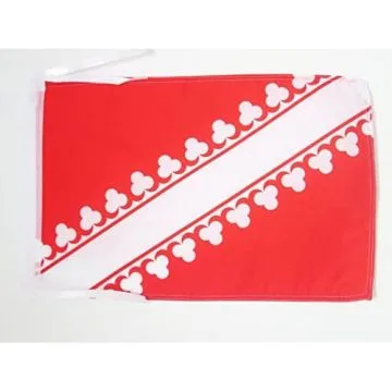DRAPEAU BASSE-ALSACE 45x30cm - PAVILLON ALSACIEN - BAS-RHIN 30 x 45 cm haute qualité