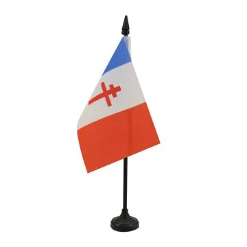 DRAPEAU DE TABLE FRANCE LIBRE 1940-1944 15x10cm - PETIT DRAPEAUX DE BUREAU FRANÇAIS DE LA RÉSISTANCE 10 x 15 cm