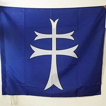 DRAPEAU CONFRÍ?RIE DE L\'ARCHE DU SAINT-ESPRIT 90x90cm - DRAPEAU CONFRÍ?RIE DU SAINT-ESPRIT 90 x 90 cm Fourreau pour hampe