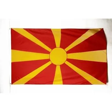 DRAPEAU MACÍ?DOINE 150x90cm en SATIN - DRAPEAU MACÍ?DONIEN 90 x 150 cm