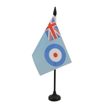 DRAPEAU DE TABLE ROYAL AIR FORCE BRITANNIQUE 15x10cm - PETIT DRAPEAUX DE BUREAU RAF ENSIGN - FORCE AÉRIENNE ROYALE BRITANNIQUE 10 x 15 cm