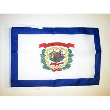 DRAPEAU VIRGINIE OCCIDENTALE 45x30cm - PAVILLON ETAT AMÉRICAIN - USA - ETATS-UNIS 30 x 45 cm haute qualité