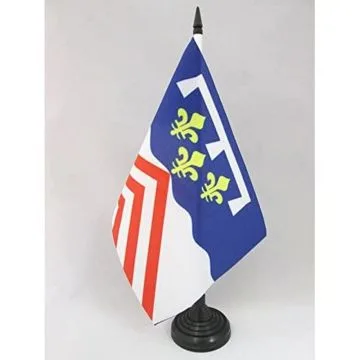 DRAPEAU DE TABLE EURE-ET-LOIR 21x14cm - PETIT DRAPEAUX DE BUREAU DÉPARTEMENT EURÉLIEN 14 x 21 cm