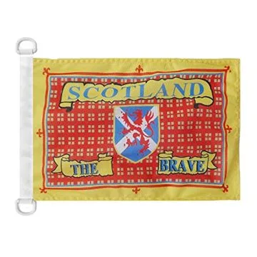 Pavillon nautique Ecosse The Brave 45x30 cm Anneaux Plastiques