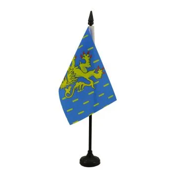 DRAPEAU DE TABLE FRANCHE-COMTÉ 15x10cm - PETIT DRAPEAUX DE BUREAU FRANC-COMTOIS - PROVINCE 10 x 15 cm