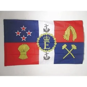 DRAPEAU ETENDARD ROYAL DE NOUVELLE-ZÍ?LANDE 150x90cm - DRAPEAU ROYAL NÍ?O-ZÍ?LANDAIS 90 x 150 cm Fourreau pour hampe