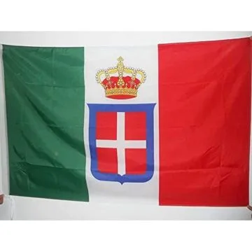 DRAPEAU ROYAUME Dâ??ITALIE COURONNE 150x90cm - DRAPEAU ITALIEN MARINE MILITAIRE 90 x 150 cm Fourreau pour hampe
