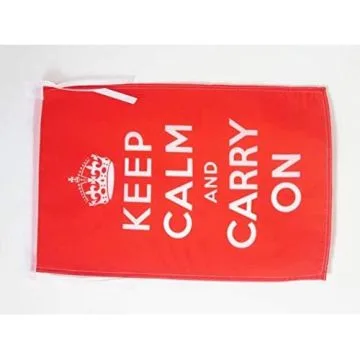DRAPEAU KEEP CALM AND CARRY ON 45x30cm - PAVILLON ANGLAIS - ROYAUME-UNI - UK 30 x 45 cm haute qualité