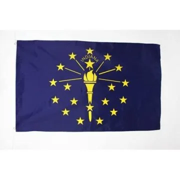 DRAPEAU INDIANA 90x60cm - DRAPEAU ETAT AMÉRICAIN - USA - ETATS-UNIS 60 x 90 cm - DRAPEAUX