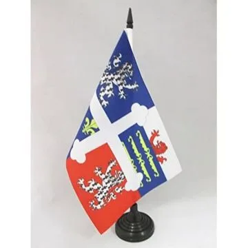 DRAPEAU DE TABLE AIN 21x14cm - PETIT DRAPEAUX DE BUREAU DÉPARTEMENT DE L\'AIN 14 x 21 cm