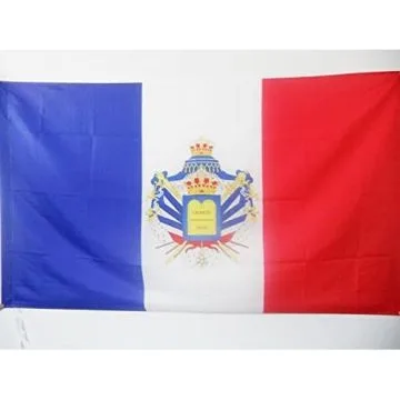 DRAPEAU MONARCHIE DE JUILLET 1830-1848 150x90cm - DRAPEAU ROYAUME DE FRANCE 90 x 150 cm Fourreau pour hampe