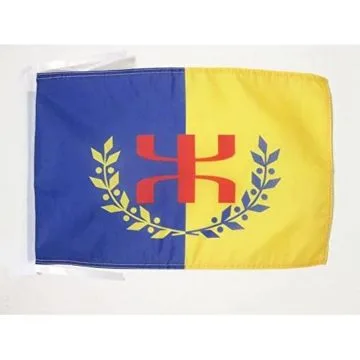 DRAPEAU KABYLIE AUTO-PROCLAMÍ? GPK 45x30cm - PAVILLON KABYLE - BERBÍ?RE AMAZIGH 30 x 45 cm haute qualité