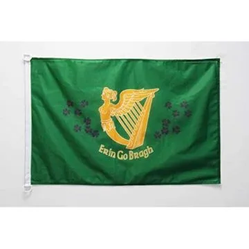 Pavillon nautique Irlande Erin Go Bragh  45x30cm - Drapeau de bateau irlandais 30 x 45 cm