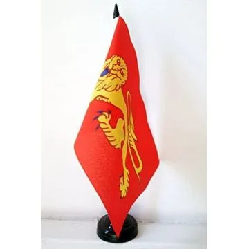 DRAPEAU DE TABLE AQUITAINE 21x14cm - PETIT DRAPEAUX 14 x 21 cm AQUITAIN - FRANCE - Bureau