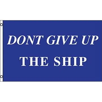 DRAPEAU PIRATE DON\'T GIVE UP THE SHIP 150x90cm - DRAPEAU NE DONNEZ PAS LE BATEAU 90 x 150 cm - DRAPEAUX