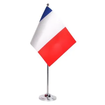 DRAPEAU DE TABLE prestige FRANCE 22x15cm en SATIN - GRAND DRAPEAUX DE BUREAU FRANÇAIS 15 x 22 cm