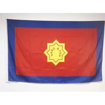 DRAPEAU ARMÍ?E DU SALUT 150x90cm - DRAPEAU CHRÍ?TIEN SANG ET FEU 90 x 150 cm Fourreau pour hampe