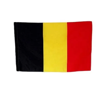 Drapeau national de course automobile Belgique 90x60cm - Drapeau de commissaire 60 x 90 cm Fourreau pour hampe