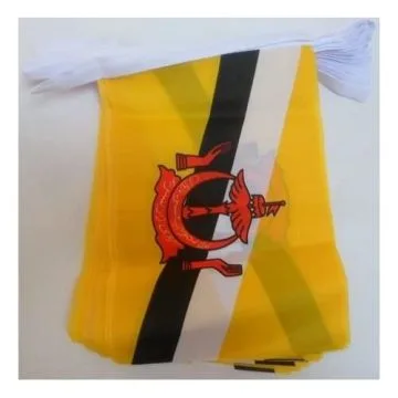 GUIRLANDE 6 mètres 20 DRAPEAUX BRUNEI 21x15 cm - DRAPEAU BRUNÍ?IEN 15 x 21 cm