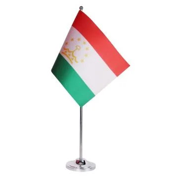 DRAPEAU DE TABLE prestige TADJIKISTAN 22x15cm en SATIN - GRAND DRAPEAUX DE BUREAU TADJIK 15 x 22 cm
