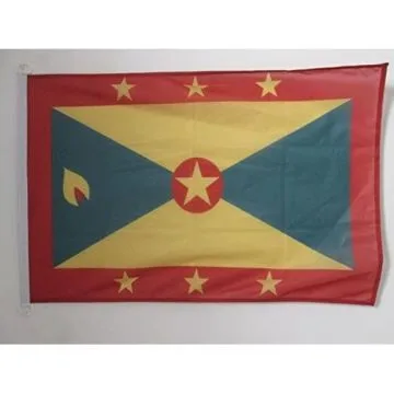DRAPEAU GRENADE 150x90cm - DRAPEAU GRENADIN 90 x 150 cm Spécial Extérieur - DRAPEAUX