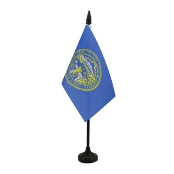 DRAPEAU DE TABLE NEBRASKA 15x10cm - PETIT DRAPEAUX DE BUREAU ETAT AMÉRICAIN - USA - ETATS-UNIS 10 x 15 cm