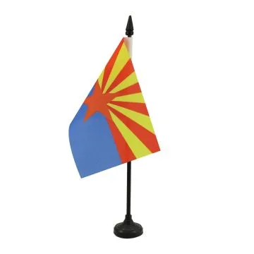 DRAPEAU DE TABLE ARIZONA 15x10cm - PETIT DRAPEAUX DE BUREAU ETAT AMÉRICAIN - USA - ETATS-UNIS 10 x 15 cm