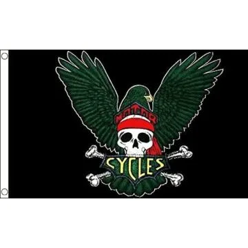 DRAPEAU TÊTE DE MORT AVEC AIGLE 150x90cm - DRAPEAU PIRATE 90 x 150 cm - DRAPEAUX