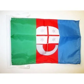 DRAPEAU LIGURIE 45x30cm - PAVILLON LIGURIA - ITALIE 30 x 45 cm haute qualité