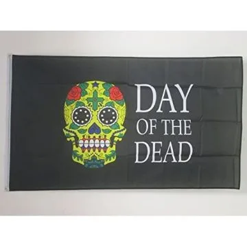 DRAPEAU PIRATE DAY OF THE DEAD 150x90cm - DRAPEAU JOUR DES MORTS 90 x 150 cm - DRAPEAUX