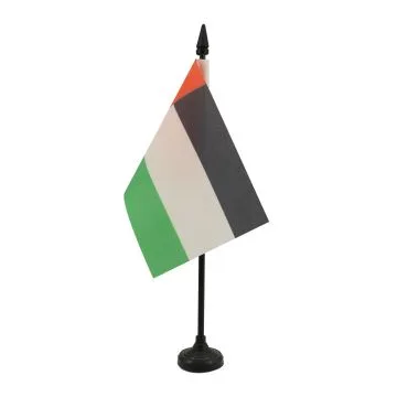 DRAPEAU DE TABLE FUJAÏRAH 15x10cm - PETIT DRAPEAUX DE BUREAU FUJAIRAH AUX ÉMIRATS ARABES UNIS 10 x 15 cm