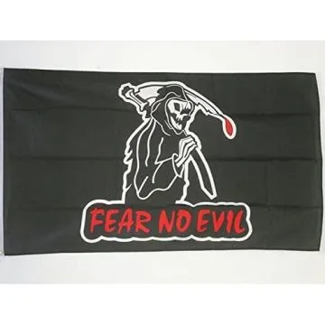 DRAPEAU PIRATE FEAR NO EVIL 150x90cm - DRAPEAU CORSAIRE 90 x 150 cm - DRAPEAUX