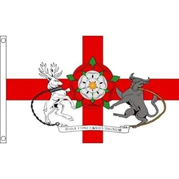 DRAPEAU COMTÉ DE NORTHAMPTONSHIRE ANCIEN 150x90cm - DRAPEAU COUNTY OF NORTHANTS. - ANGLETERRE 90 x 150 cm - DRAPEAUX