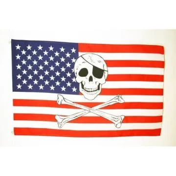 DRAPEAU USA PIRATE 150x90cm - DRAPEAU AMÉRICAIN - ETATS-UNIS 90 x 150 cm - DRAPEAUX