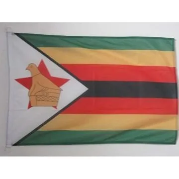 PAVILLON NAUTIQUE ZIMBABWE 45x30cm - DRAPEAU DE BATEAU ZIMBABWÍ?EN 30 x 45 cm