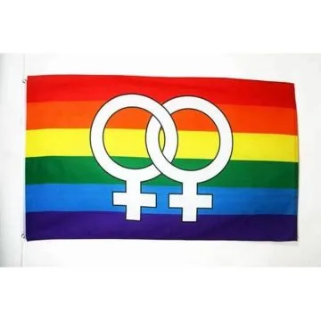 DRAPEAU ARC-EN-CIEL DOUBLE VENUS 150x90cm - DRAPEAU GAY - RAINBOW - ARC EN CIEL 90 x 150 cm - DRAPEAUX