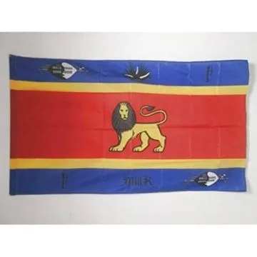 DRAPEAU ETENDARD ROYAL DU SWAZILAND 150x90cm - DRAPEAU ROYAUME NGWANE 90 x 150 cm Fourreau pour hampe