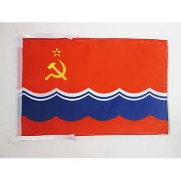 DRAPEAU RÉPUBLIQUE SOCIALISTE SOVIÉTIQUE D\'ESTONIE 1940-1990 45x30cm - PAVILLON DE LA RSSE D\'URSS 30 x 45 cm haute qualité